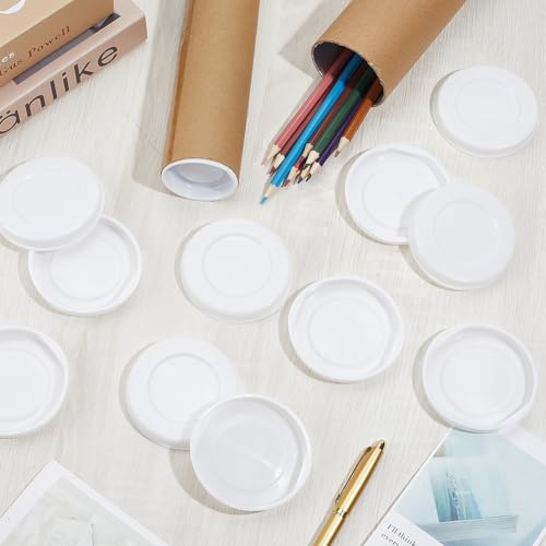 DELORIGIN 100 Stück Versandhülsen Endkappen 80mm Kunststoff Endkappen Versandhülsenverschluss Für Papierdokumente Poster Karton Versandhülsen Versandlagerung