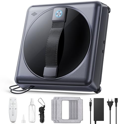 Robofun Mini Robot De Limpieza De Ventanas, Diseño Compacto, Doble Boquilla Con Atomización Ultrasónica, Cuadrado Robofun Mini Robot De Limpieza De Ventanas, Diseño Compacto, Doble Boquilla Con Atomización Ultrasónica, Cuadrado