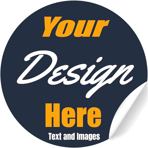 VulgrCo Custom Design Your Own Personalized Labels Stickers Decals Text Name Image Photo 120 Pack – Waterproof, Dishwasher Safe, Fade Resistant, UV Protected, Heat and Cold Resistant