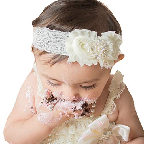 Lebo Baby Girl Lace Headbands with Bows