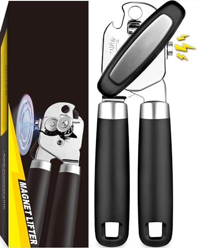 Daailoktau Dosenöffner Manuell, Sicherheits Edelstahl, Magnetdesign, 2 in 1 Dosenöffner Testsieger Deckelöffner Kapselheber mit Rutschfest Griff und Ergonomischer Drehknopf für...