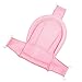 IWILCS Plegable Baño Bañera Almohadilla Bebé Soporte Para El Baño Bebe con Red para Bebés 0-36 Meses (Rosa)