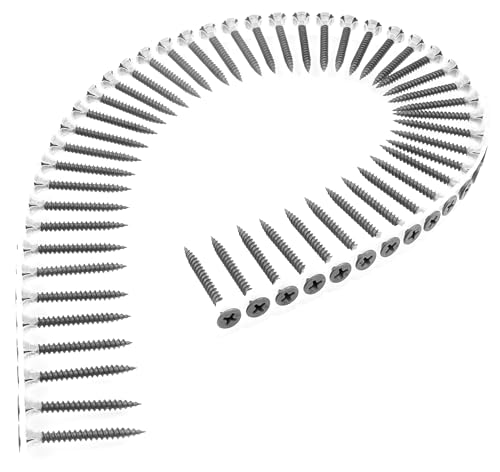 Design61 Tornillos de montaje rápido, revistas, rosca fina, cabeza de trompeta PH-2, ranura en cruz, acero endurecido, fosfatados, negros (3,5 x 35 mm, cargador, 1000 unidades)