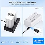 VILTROX Batteries NP-F550 Replacement Battery 2 pcs Battery and Dual USB-C Charger,Smart LED for Sony NP-F970 F960 F950 F770 F750 F570 F550 Compatible Godox VILTROX Neewer Camcorder/Monitor/Camera - Image 5