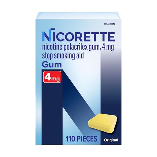 Nicorette Nicotine Gum to Help Stop Smoking, 4 mg, Original Stop Smoking Aid - 110 Count