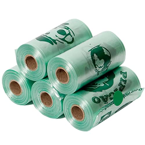 Kit 05 Refis Biodegradáveis Coleta de Fezes de Cachorro Cata Caca Pipicão