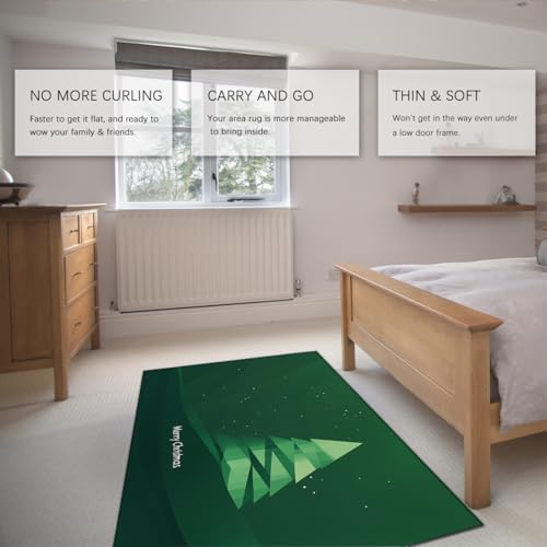 Tapis de salon vert sapin antidérapant pour protéger votre sol