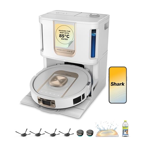 Shark ThermaCharged PowerDetect Wet & Dry Robot Vacuum, Dirt Detect, Floor Detect, Hands-Free Cleaning, Edge Detect, NeverStuck Technology, 3 Hours Non-Stop Cleaning AV2920XEUKWH