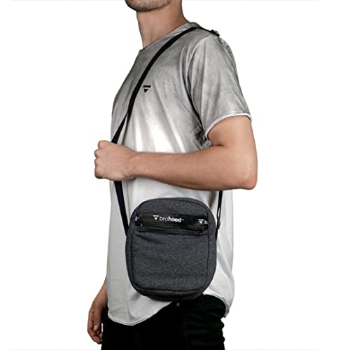 Shoulder Bag Brohood Mini Bolsa Moletom Chumbo