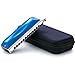 Armonica, Armonica Cromatica A 12 Fori con Griglia in Resina Armonica, Armoniche Regalo per Adulti, Principianti, Bambini, Principianti, Professionisti, Studenti (Color : Blue)
