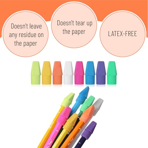 Mr. Pen Pink Erasers Set - 6pc Pink & 60pc Pencil Top Erasers - Thumbnail 7