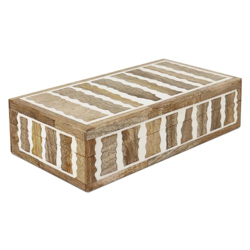 Image of Handicrafts Home 10x4.5x2.5 Decorative Box Handmade Storage Organizer Boxes with Lids Keepsake Gift Trinket Box Display Box, Kept Safari