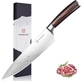 KEEMAKE Chef Knife - 8 Inch High Carbon Stainless Steel Kitchen Knife with Ergonomic Handle...