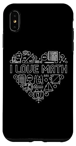 I Love Math Heart Back To School ���w ���t �w�� �X�}�z�P�[�X iPhone XS Max �p