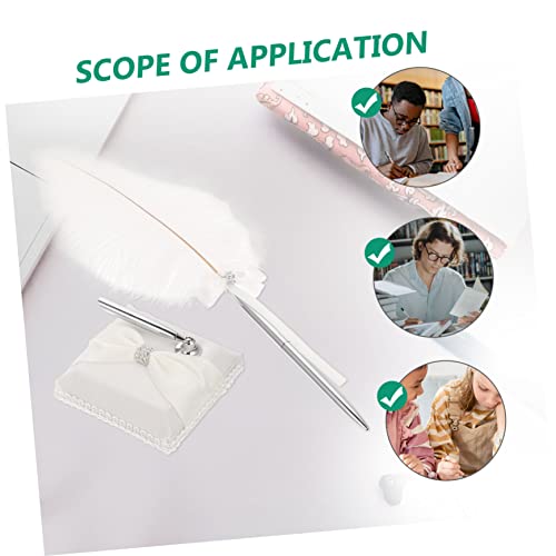 Stylo blanc élégant pour signature de mariage et livre d'or