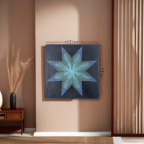 Image of CraftMelonMelon DIY Project 3D String Art Crafts Adult Set for Beginners and Teenagers, Unique Handmade Gift (Geometric Snowflakes 12 inches * 12 inches)