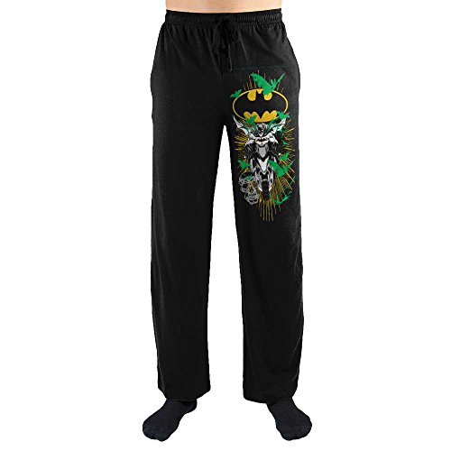 DC Comics Batman Batcycle Bike Leg Print Men's Nightwear Lounge Sleep Pajama Pants