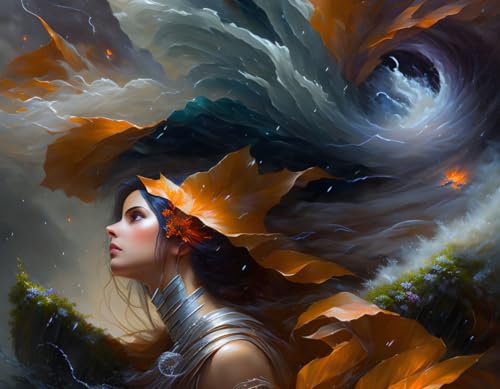 Art mural affiches sur toile sans cadre portrait fille 58x90 cm