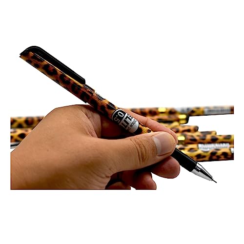 12PCS Bolígrafo Gel Estilo Leopardo Tinta Negra 0.5 mm miniatura 4