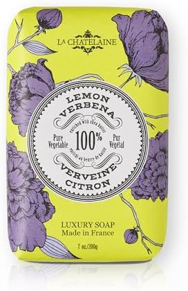 La Chatelaine Luxury Bar Soap | Natural Shea Formula (Lemon Verbena, 7 oz)