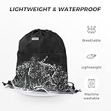 Moyad Drawstring Bags for Kids & Adults 37 x 44 cm Swimming Sports Gym Bag with Zippered Pocket Draw String Backpack PE Bag for Shopping Yoga Beach Holidays Travel School - Image 4