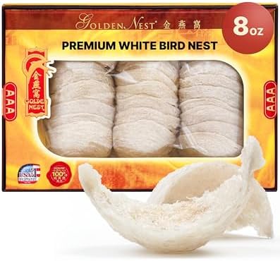 Golden Nest Premium White Bird Nest AAA, Family Size Box, 227g (8oz)