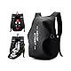 WEPLAN Motorrad Rucksack Wasserdicht Herren Damen Helm Rucksack Motorrad Rucksäcke Helmtasche Motorradrucksack Helmrucksack Motorradhelm Motorcycle Backpack Leicht Reise Rucksäcke,Schwarz L