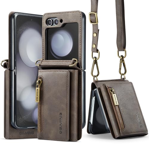 Protection intégrale Samsung Galaxy Z Flip 7 antichoc avec porte-cartes zippé