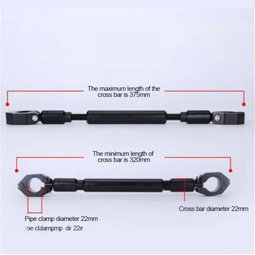 Barra de equilibrio ajustable para manillar CNC de moto 6