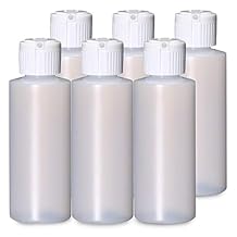 Plastic Cylinder Bottles with Flip Top Pour Spout - BPA-Free & Refillable Containers- Durable, Affordable Price - Store Lotion and Any Kind Liquid-Based Products, Size 4 Oz 6 Pack