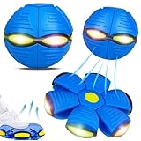 Nibconce UFO Bounce Ball - 2026 Pop Up Balls Toy, Collapsible Meta Ball That Flattens and Pops Up, Magic Bouncing Balls (Blue)