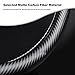 Ergocar Round Shape Carbon Fiber & Microfiber PU Leather Steering Wheel Cover Anti-Slip Car Steering Wheel Protector Breathable Sweat Absorbent Sport for Diameter 38cm（15