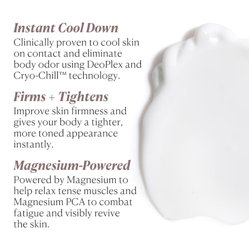 Nakery SkinRecovery Cool + Energize Cooling Body Cream, Magnesium Body Lotion for Hot Flashes, Firming Moisturizer with Menthol and Caffeine, Calming Skincare for Women 50+, Made in USA