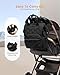 LOVEVOOK Small Diaper Bag Backpack, Mini Baby Bag for Girl Boy with Changing Pad, Diaper Backpack for Mom Dad with Stroller Buckles, Black