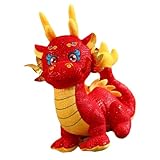 WOONEKY Peluches Dragón de Felpa Muñeco Suave y Adorable para Año Regalo Mascota Decorativa Festiva