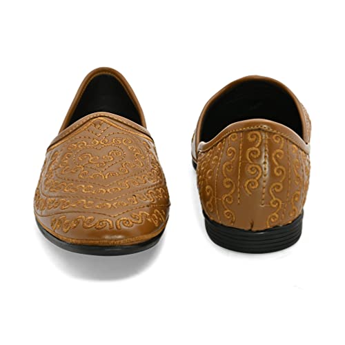 Image of San Frissco Men Faux Leather Atlantis Cherry Mojaris