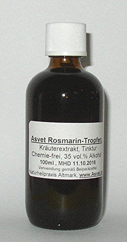 100ml Asvet Rosmarin Tropfen, Tinktur, Zubereitung ohne Chemie