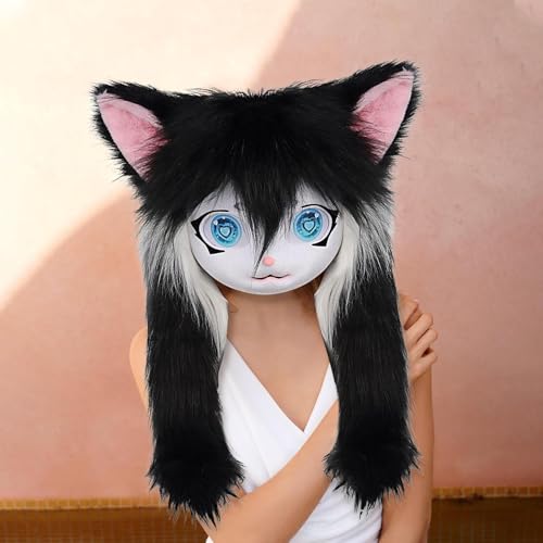 Masque complet chat réaliste pour performance théâtrale et cosplay - 2
