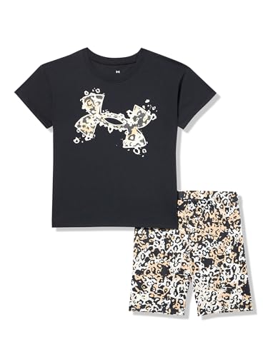 Under Armour UA PRINTED BIKE SHORT SET, BLACK, 6X