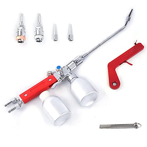 Metal Powder Spray Welding Torch Gun Q-1/H Portable Oxygen Acetylene Flame Welding Gun Handheld Spray Welding Gun Torch with 3 Welding Nozzle