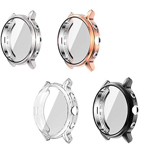 Compatible for Fossil Gen 5 Julianna Case, Blueshaw All-Around Protective TPU Bumper Cover Screen Protector Case Cover Compatible for Fossil Julianna Hr Smartwatch (4 Pack)