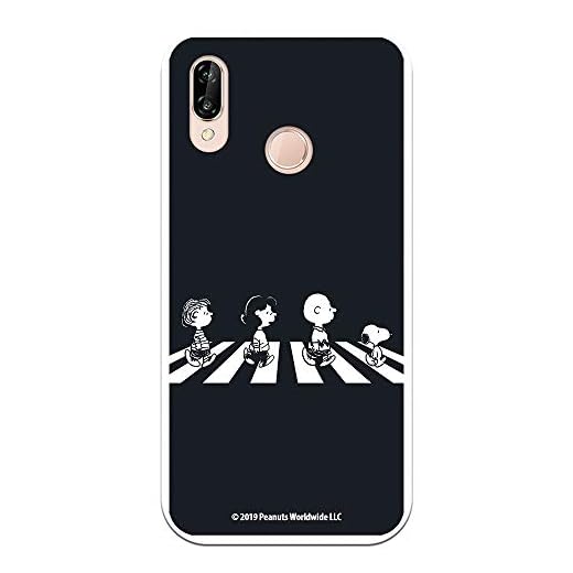 Funda para Huawei P20 Lite Oficial de Snoopy Personajes Beatles para Proteger tu móvil. Carcasa para Huawei de Silicona Flexible con Licencia Oficial de Peanuts.