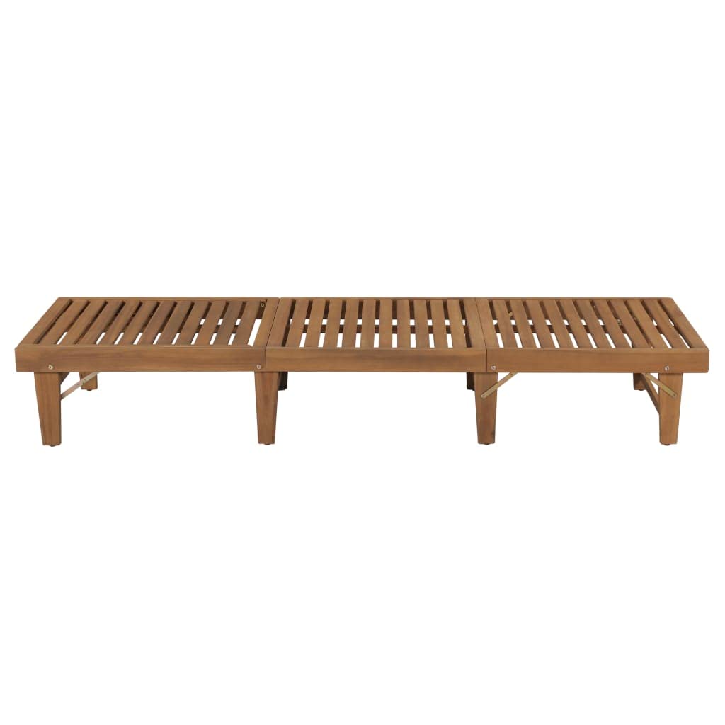 Tumbona plegable de madera maciza de acacia con acabado al aceite, incluye cojín con cuerdas de fijación, respaldo ajustable, plegable para un fácil almacenamiento