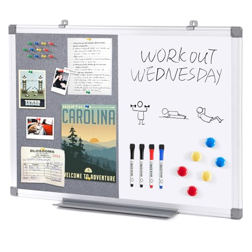 Swansea Whiteboard Magnettafel und Pinnwand Filz mit...