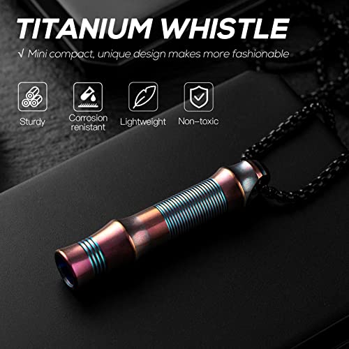TISUR-Titanium-Emergency-WhistleEDC-Safety-Whistles-Necklace-Loud-up-to-120dbSurvival-Whistles-for-SurvivalHikingCampingPets-Training
