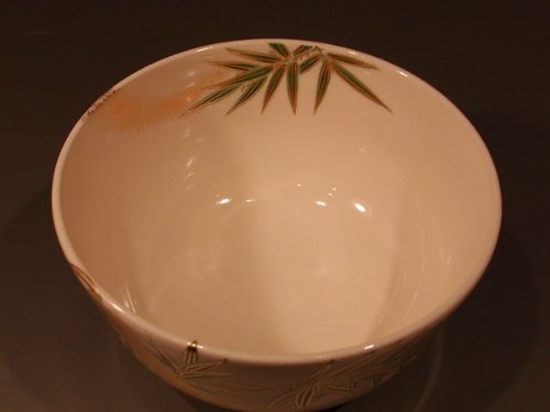 Amazon | 茶道具 抹茶茶碗 色絵 七夕画 笹に短冊、京焼 相模竜泉作