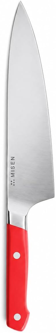 8 Inch Chef Knife, AUS-10 Japanese Stainless Steel - Red