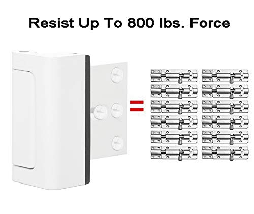 Door Reinforcement Lock Child Safety Door Security Lock With 4 Screws For Inward Swinging Door-Add Extra,High Security To Your Home|Prevent Unauthorized Entry-3" Stop,Aluminum Construction #TOP2
