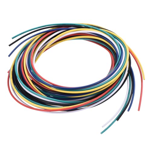 QUARKZMAN 30 Calibre PVC Cable Conexión 1.5m 30AWG Alambre Eléctrico Flexible UL1007 de Cobre Estañado Trenzado de 6 Colores 1mm Diámetro para Aviones Modelo Conexiones Internas