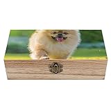 Diámetro: la caja de almacenamiento de madera con tapa pequeña es de 7.9 x 3.9 x 5.8 pulgadas en forma rectangular.